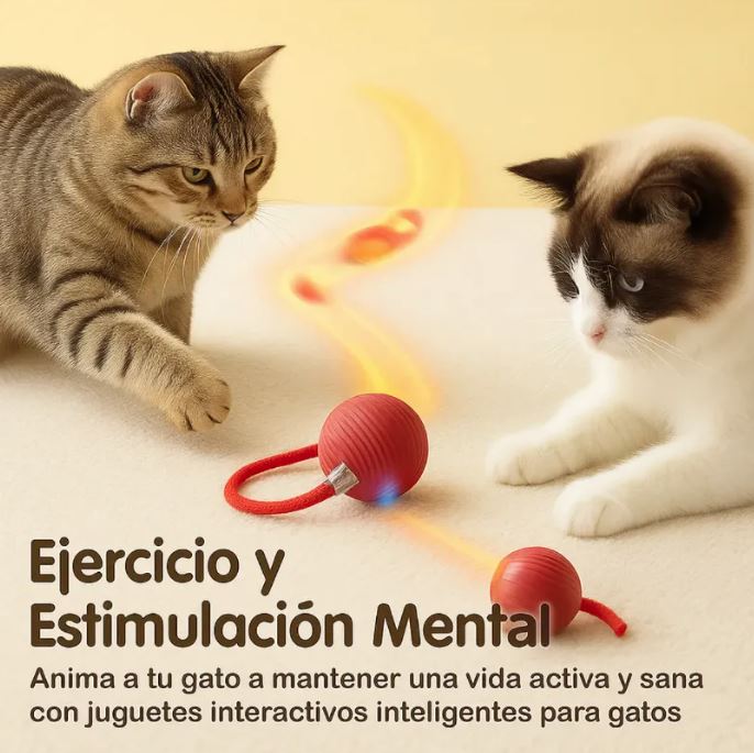 Pelota Inteligente para Gatos — Diversión Automática sin que Estés en Casa