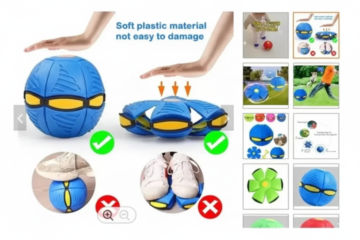 Balón Frisby 2 en 1 para Perros — El Juguete que Nunca Se Aburren de Usar