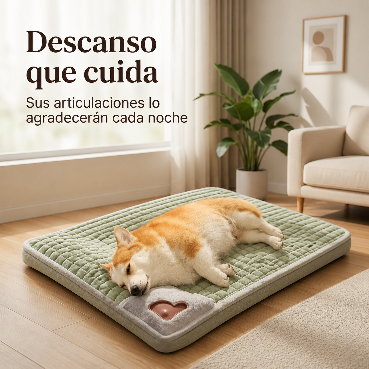 Cama Ortopédica Premium para Mascotas — Cuida sus Articulaciones Mientras Descansa