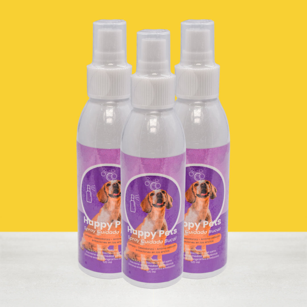 Pack de tres frascos de spray bucal PECTY de 120 ml